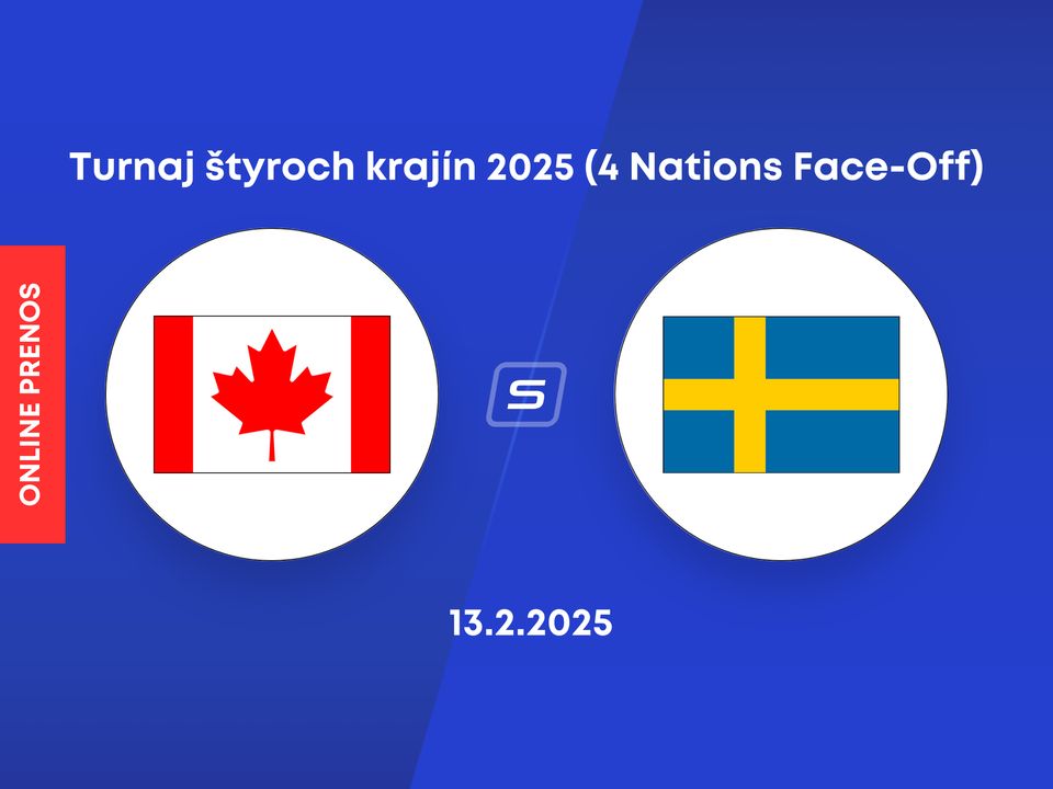 Kanada vs Švédsko: ONLINE prenos zo zápasu Turnaja štyroch krajín 2025 (4 Nations Face-Off)