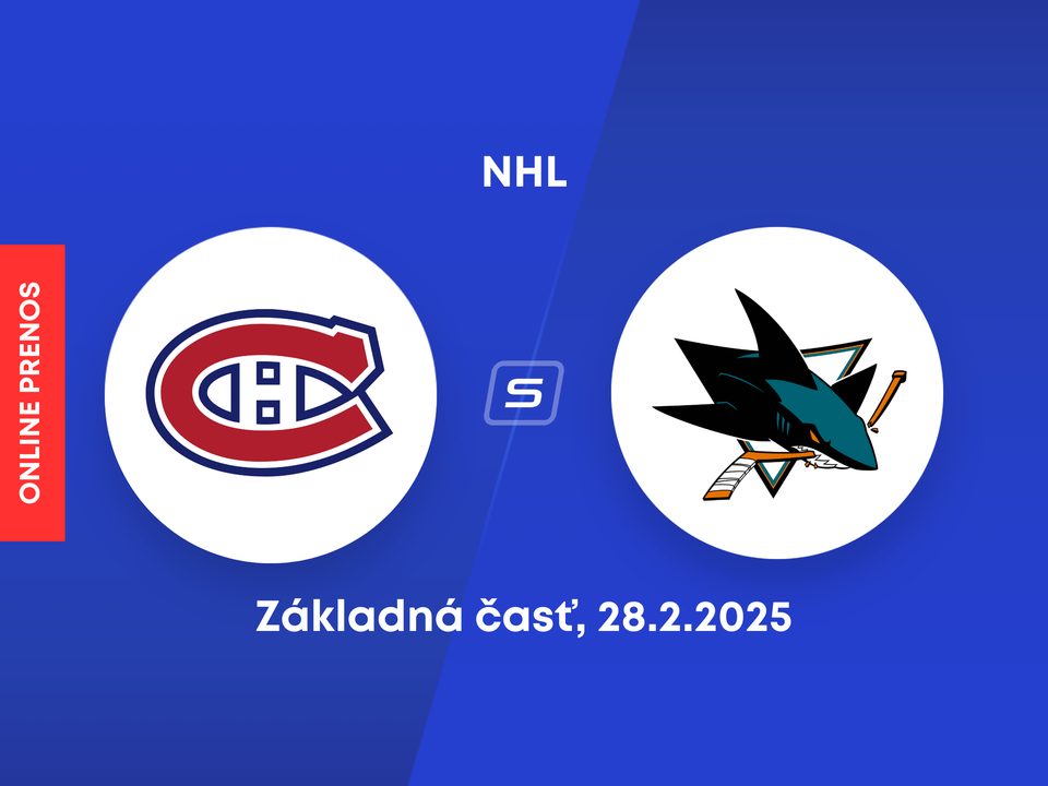 Montreal Canadiens - San Jose Sharks: ONLINE prenos zo zápasu NHL.