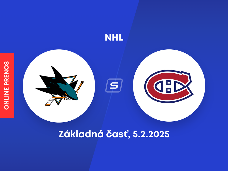 San Jose Sharks - Montreal Canadiens: ONLINE prenos zo zápasu NHL.