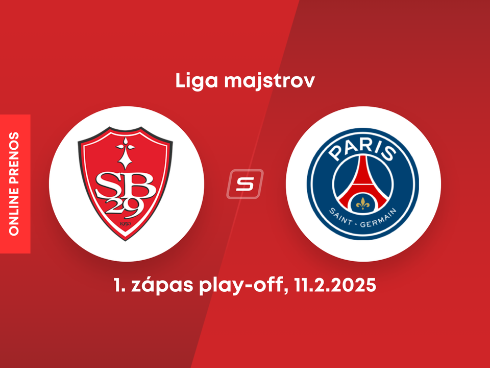 Stade Brest - Paríž St. Germain: ONLINE prenos zo zápasu play-off Ligy majstrov. 