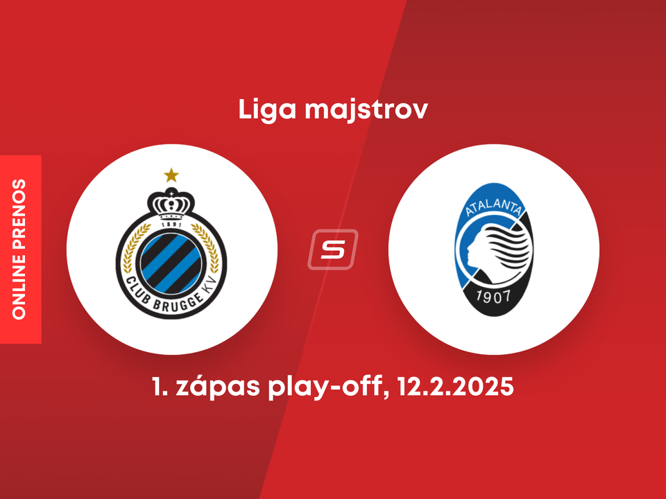 Club Bruggy - Atalanta Bergamo: ONLINE prenos zo zápasu play-off Ligy majstrov. 