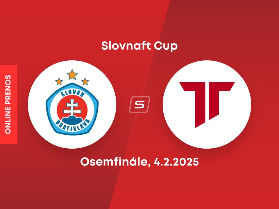 ŠK Slovan Bratislava - AS Trenčín: ONLINE prenos z osemfinále Slovnaft Cupu.