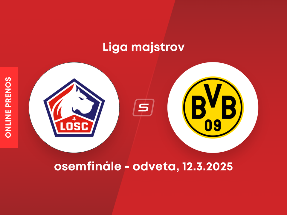 Lille OSC - Borussia Dortmund: ONLINE prenos zo zápasu osemfinále Ligy majstrov.