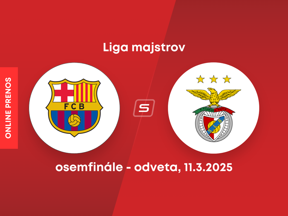 FC Barcelona - Benfica Lisabon: ONLINE prenos zo zápasu osemfinále Ligy majstrov. 