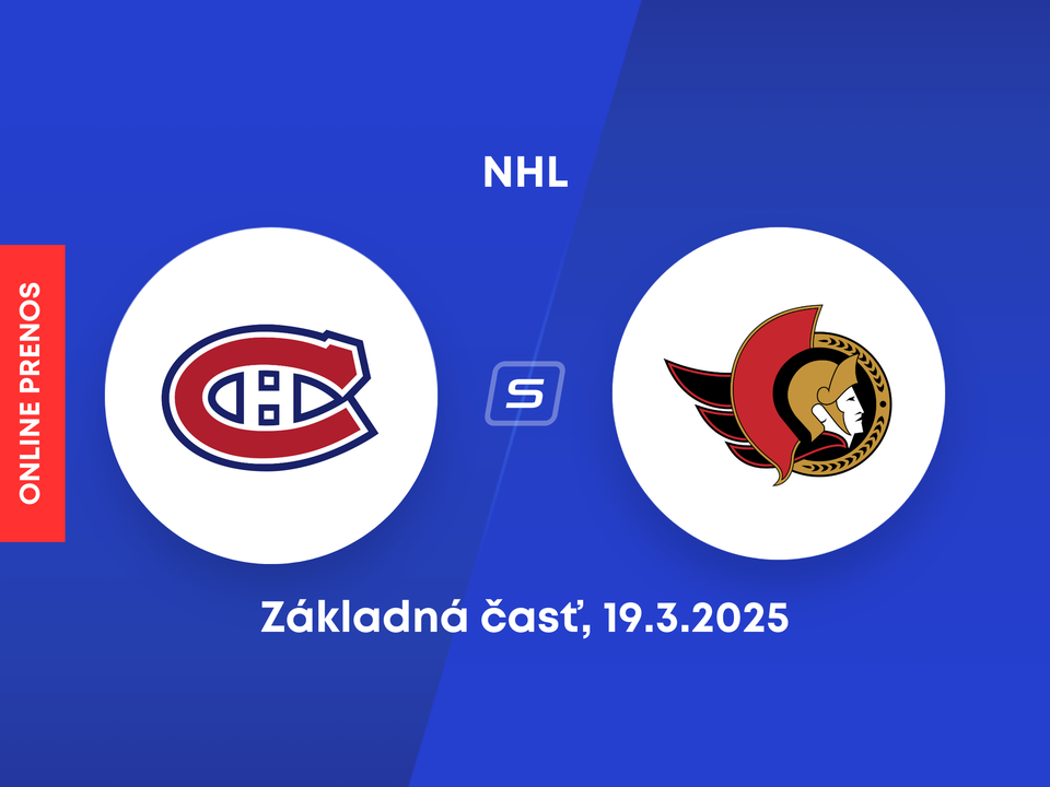 Montreal Canadiens - Ottawa Senators: ONLINE prenos zo zápasu základnej časti NHL.