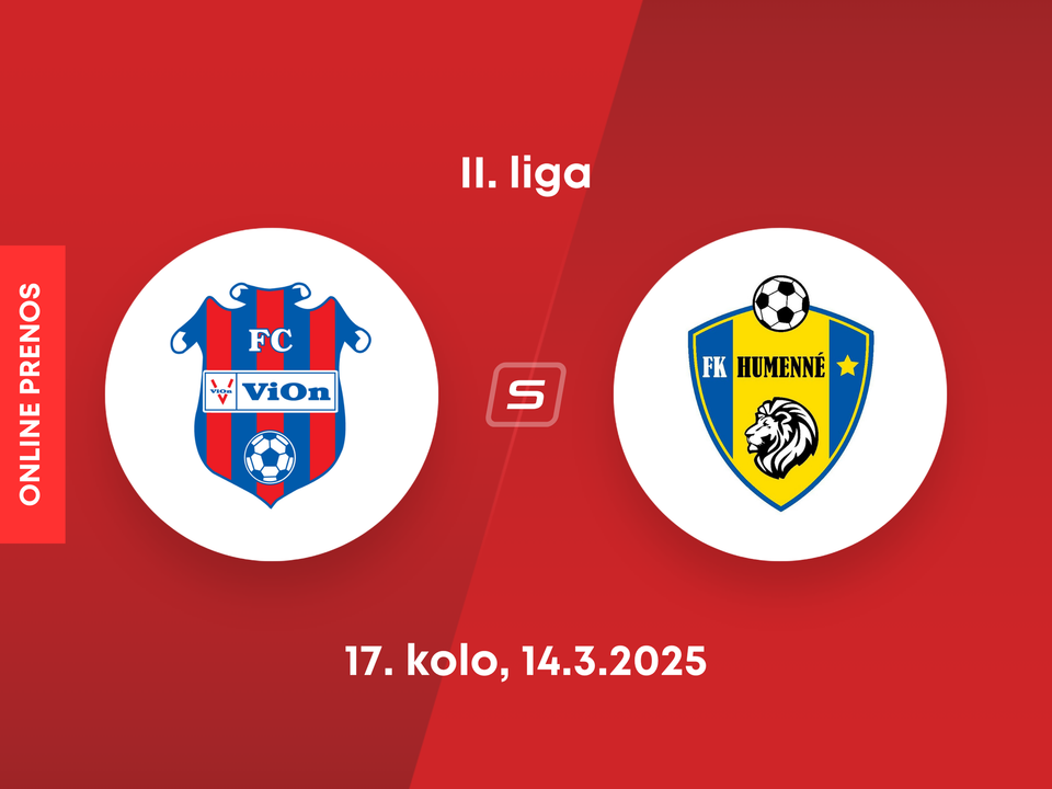 FC ViOn Zlaté Moravce - FK Humenné: ONLINE prenos zo zápasu 17. kola II. ligy.