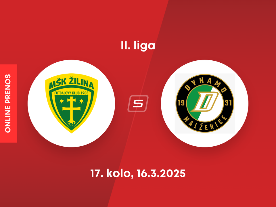 MŠK Žilina B - OFK Malženice: ONLINE prenos zo zápasu 17. kola II. ligy.