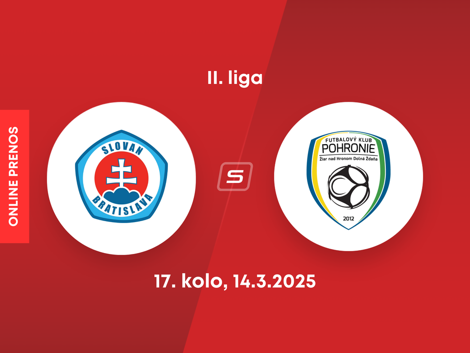 ŠK Slovan Bratislava B - FK Pohronie: ONLINE prenos zo zápasu 17. kola II. ligy.