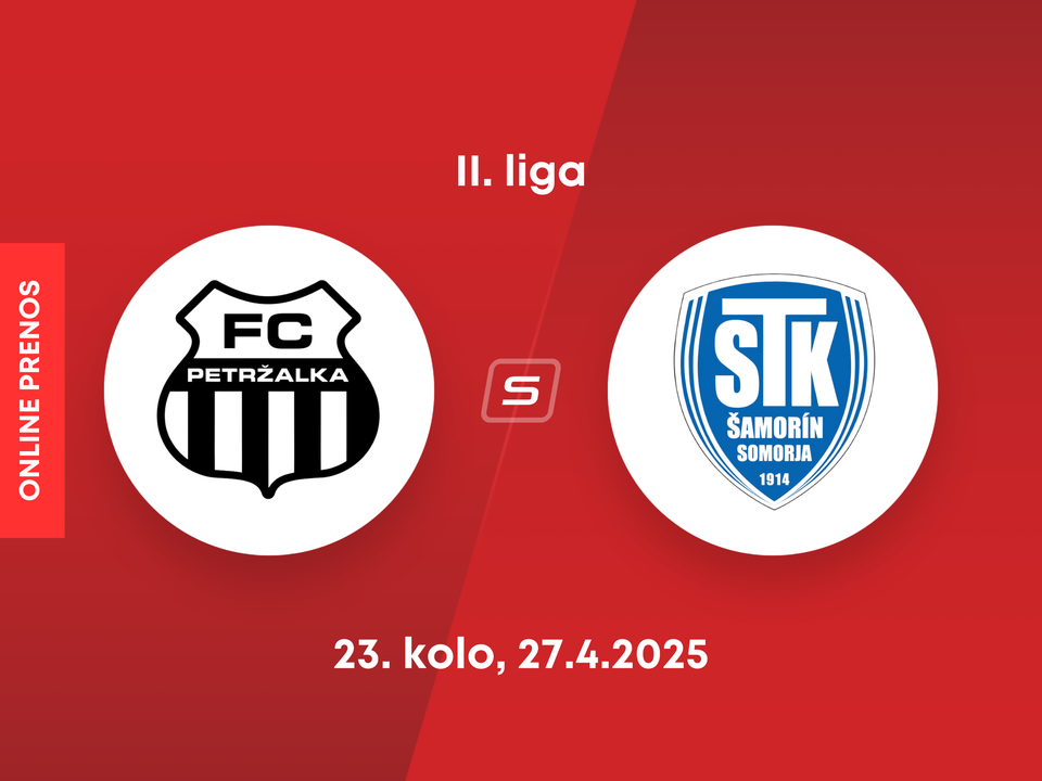 FC Petržalka - FC ŠTK 1914 Šamorín: ONLINE prenos zo zápasu 23. kola II. ligy.