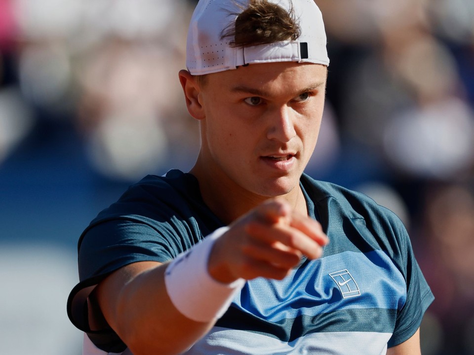 Holger Rune vo finále turnaja ATP Barcelona 2025.