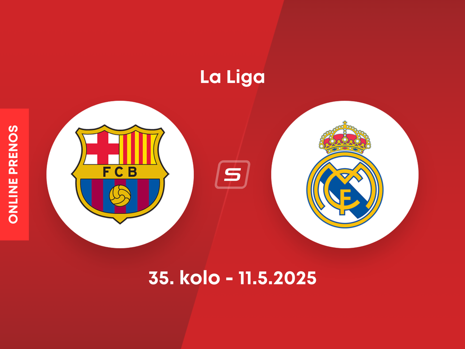 FC Barcelona - Real Madrid: ONLINE prenos zo zápasu 35. kola La Ligy.