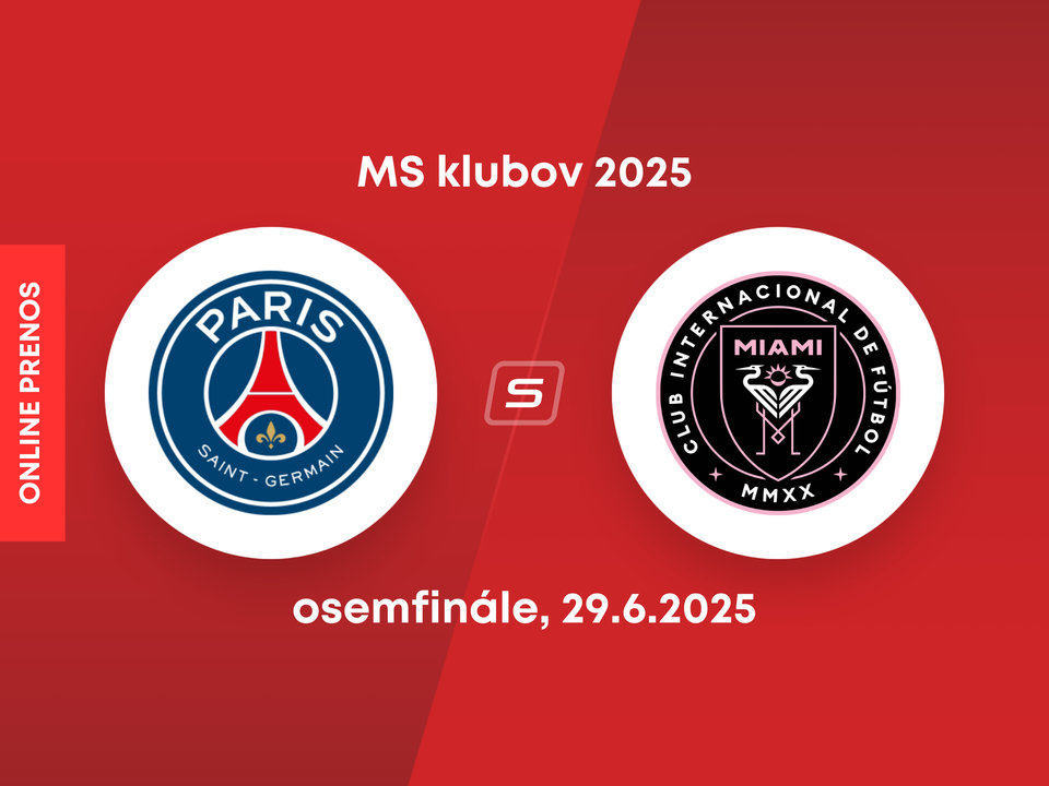 Paríž St. Germain - Inter Miami: ONLINE prenos zo zápasu osemfinále MS klubov 2025. 