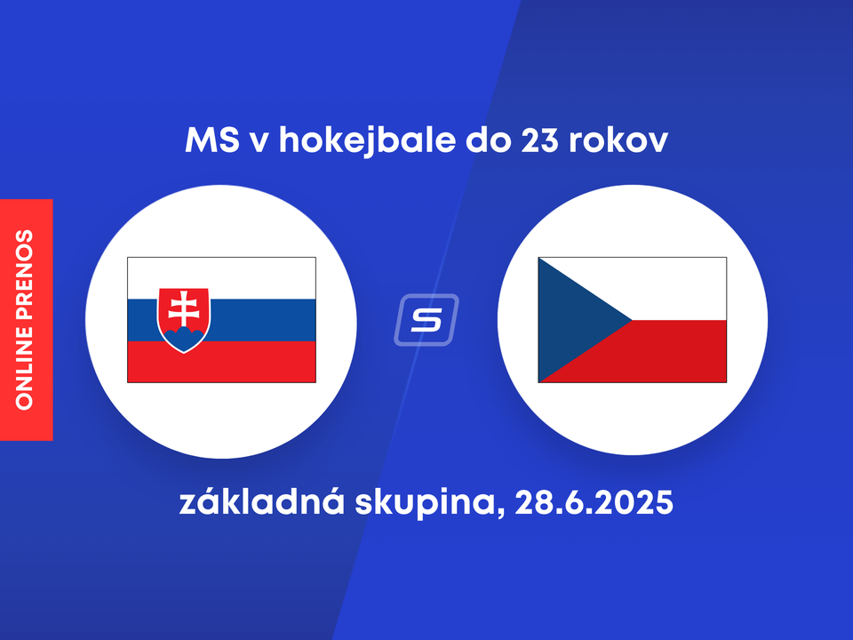 Slovensko - Česko: Online prenos zo zápasu MS v hokejbale do 23 rokov 2025. 