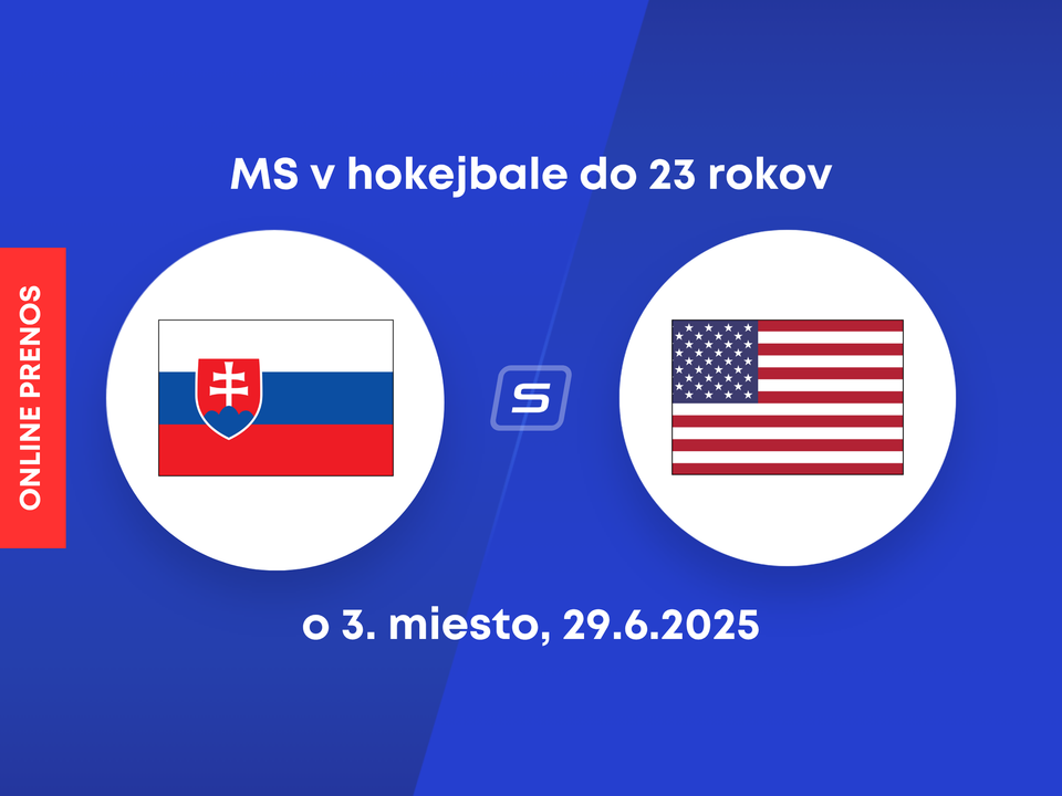 Slovensko - USA: ONLINE Prenos zo zápasu MS v hokejbale do 23 rokov 2025.