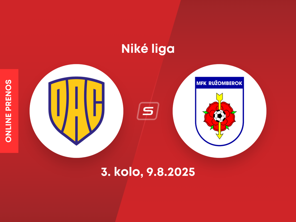 FC DAC Dunajská Streda - MFK Ružomberok: ONLINE prenos zo zápasu 3. kola Niké ligy.
