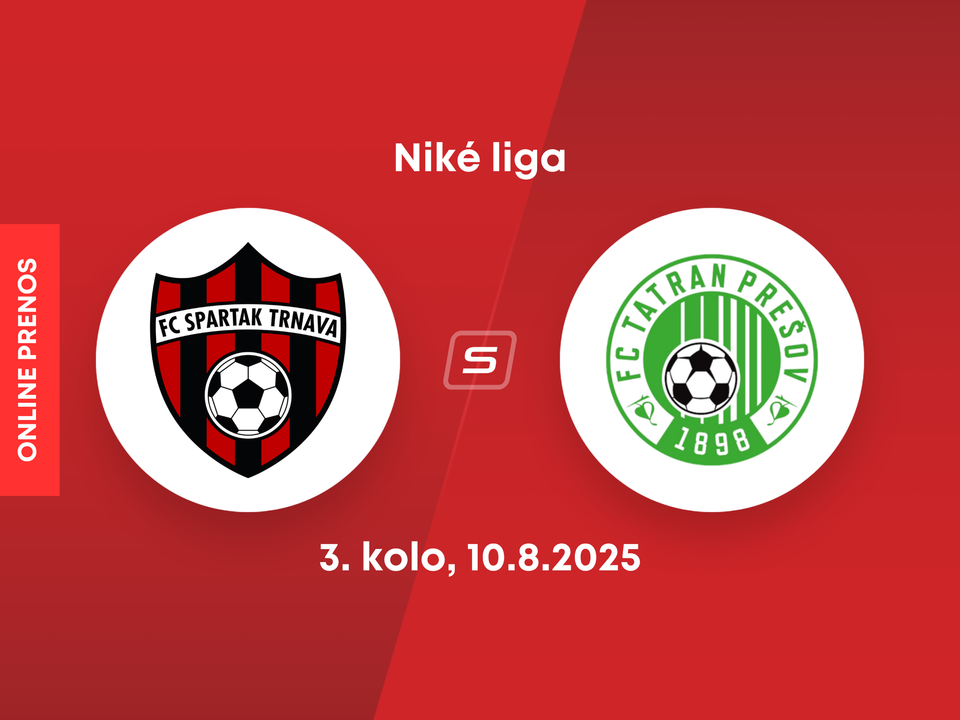 FC Spartak Trnava - FC Tatran Prešov: ONLINE prenos zo zápasu 3. kola Niké ligy.