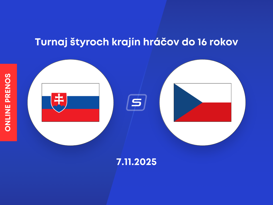 Slovensko U16 - Česko U16: ONLINE prenos zo zápasu na Turnaji štyroch krajín.