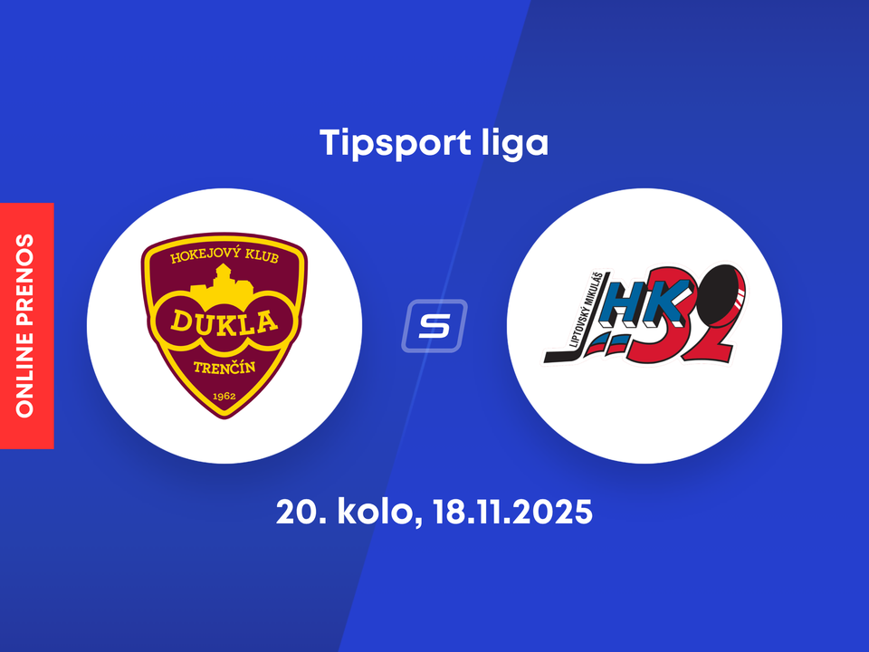HK Dukla Trenčín - Hk 32 Liptovský Mikuláš: ONLINE prenos zo zápasu 20. kola Tipsport ligy.