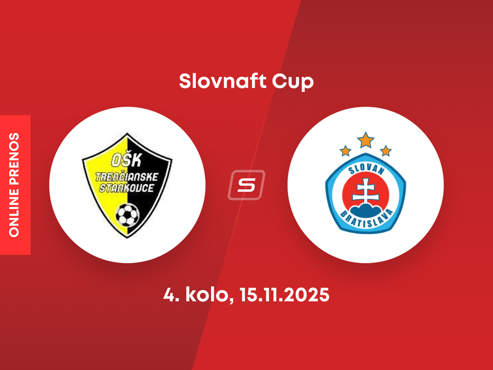 OŠK Trenčianske Stankovce - ŠK Slovan Bratislava: ONLINE prenos zo zápasu 4. kola Slovnaft Cupu.