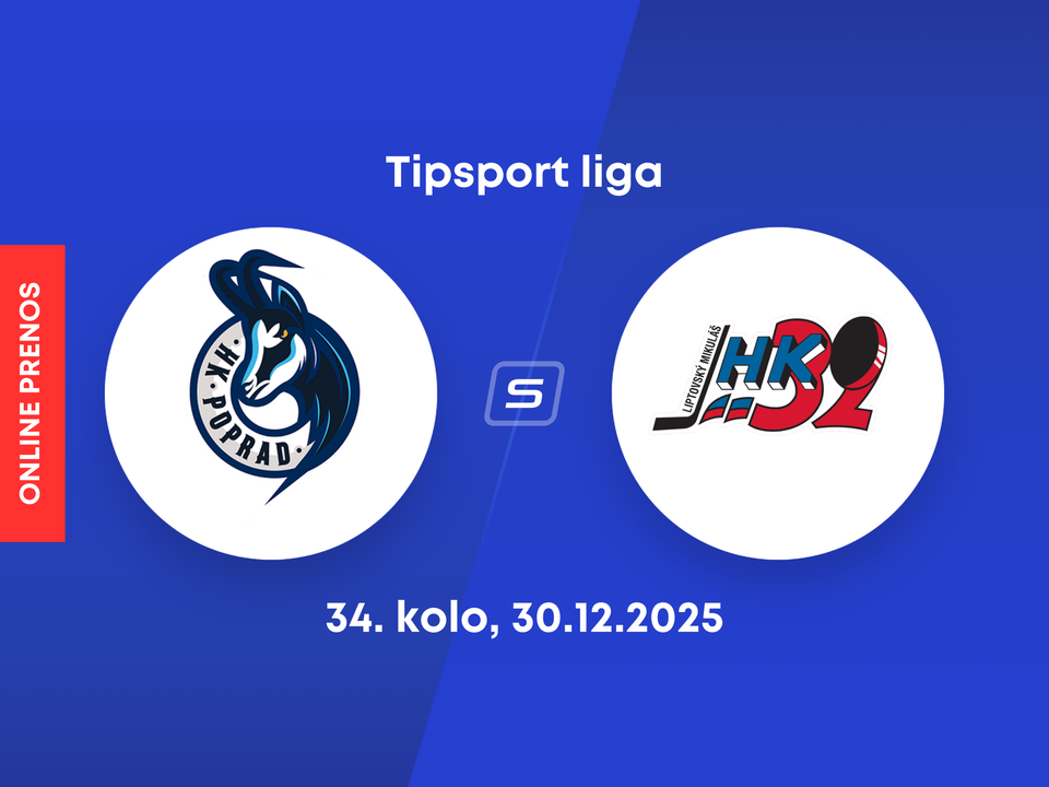 HK Poprad - Hk 32 Liptovský Mikuláš: ONLINE prenos zo zápasu 34. kola Tipsport ligy.