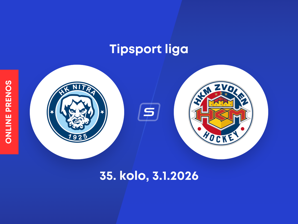 HK Nitra - HKM Zvolen: ONLINE prenos zo zápasu 35. kola Tipsport ligy.
