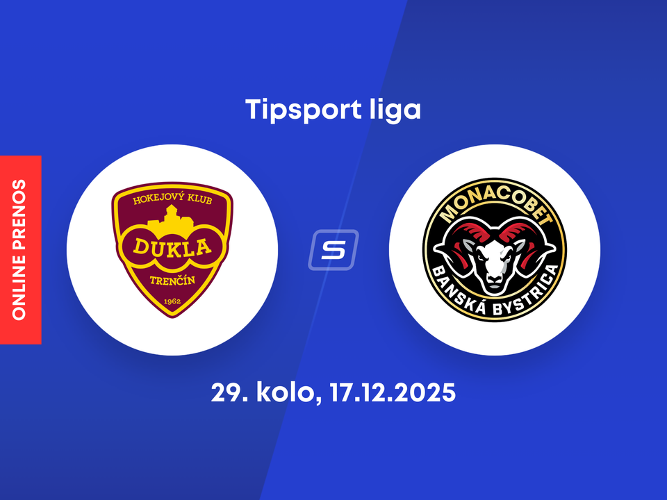 HK Dukla Trenčín - HC MONACObet Banská Bystrica: ONLINE prenos zo zápasu 29. kola Tipsport ligy.