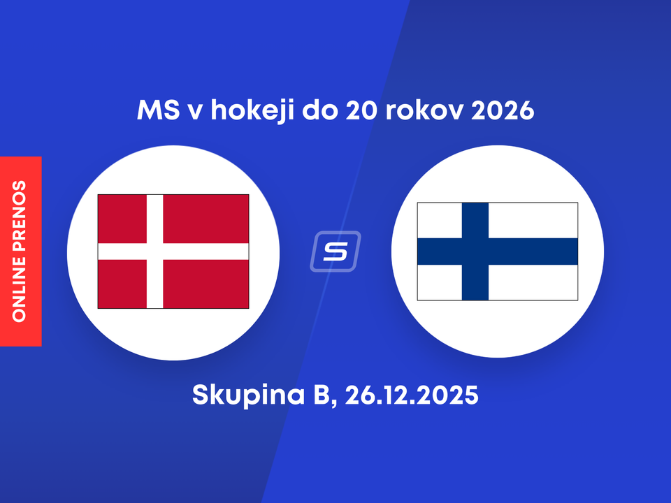 Dánsko - Fínsko: ONLINE prenos zo zápasu skupiny B na MS v hokeji do 20 rokov 2026.