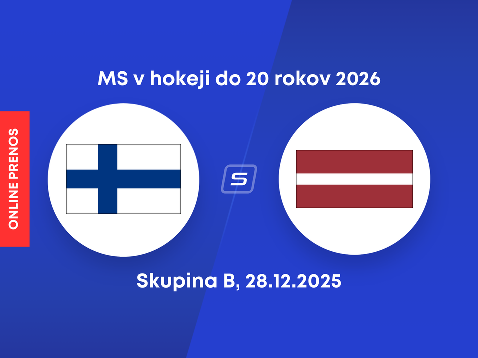 Fínsko - Lotyšsko: ONLINE prenos zo zápasu skupiny B na MS v hokeji do 20 rokov 2026.