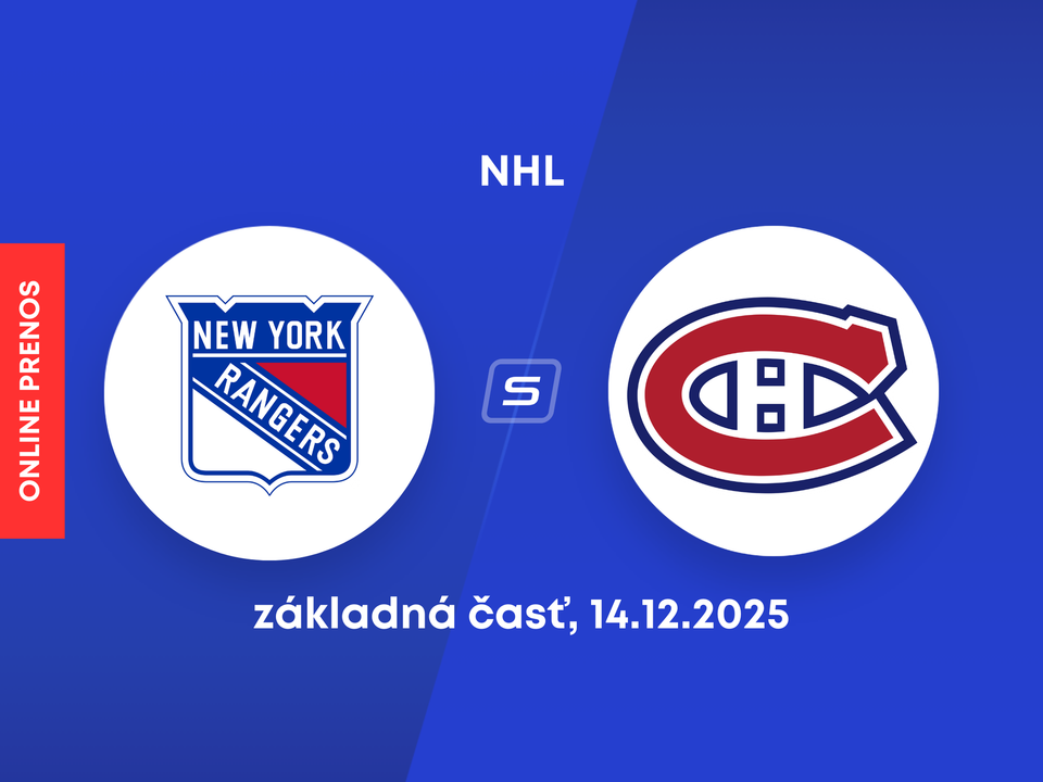 New York Rangers - Montreal Canadiens: ONLINE prenos zo zápasu NHL.