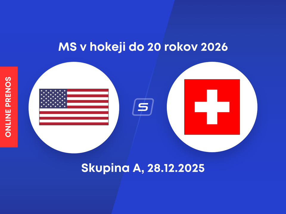 USA - Švajčiarsko: ONLINE prenos zo zápasu skupiny A na MS v hokeji do 20 rokov 2026.