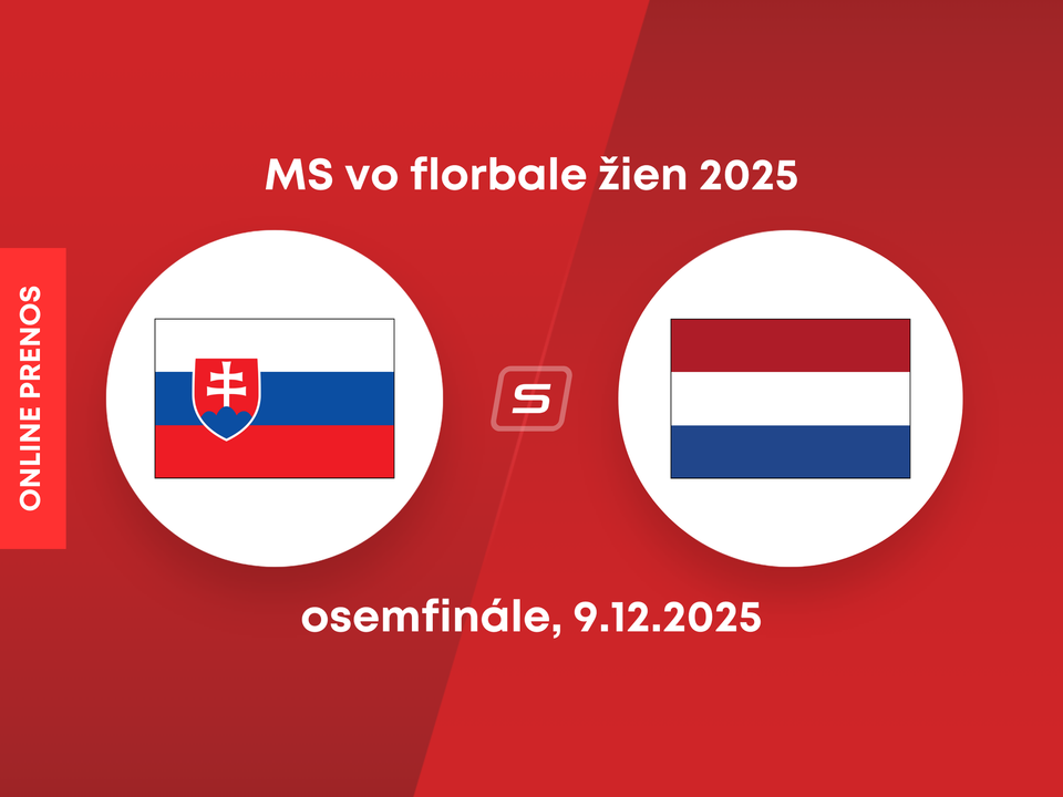 Slovensko - Holandsko: ONLINE prenos zo zápasu osemfinále na MS vo florbale žien 2025.