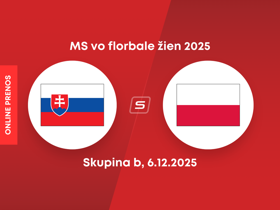 Slovensko - Poľsko: ONLINE prenos zo zápasu skupiny B na MS vo florbale žien 2025.