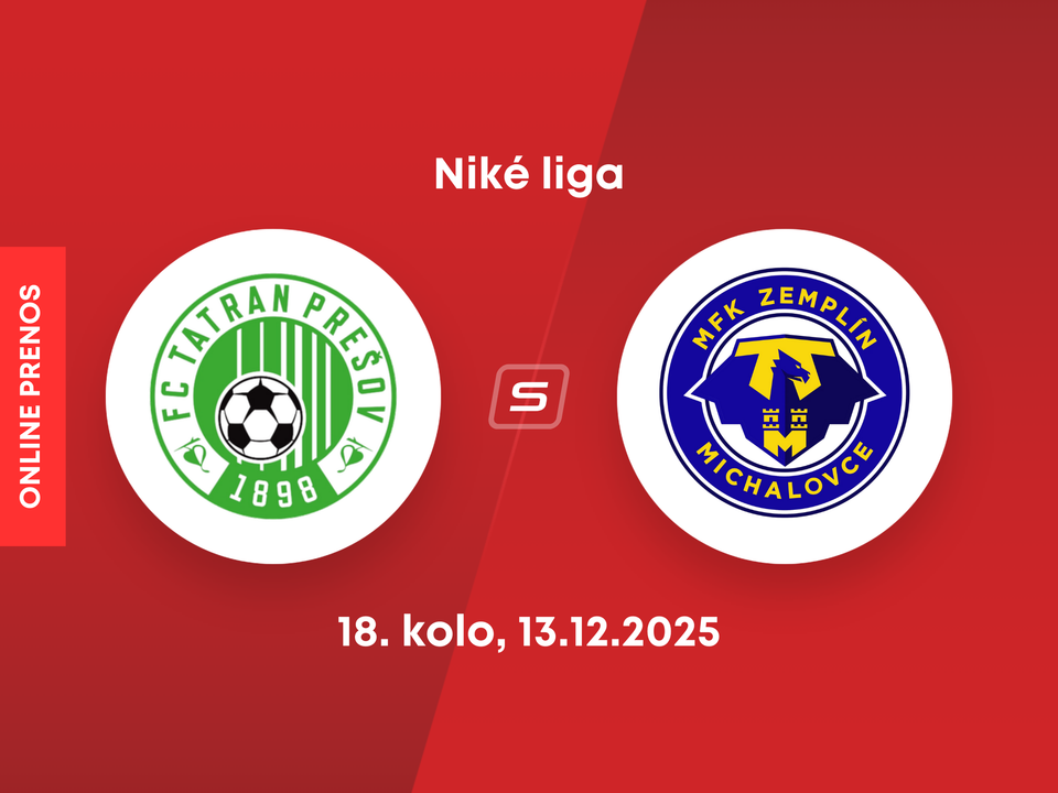 FC Tatran Prešov - MFK Zemplín Michalovce: ONLINE prenos zo zápasu 18. kola Niké ligy.