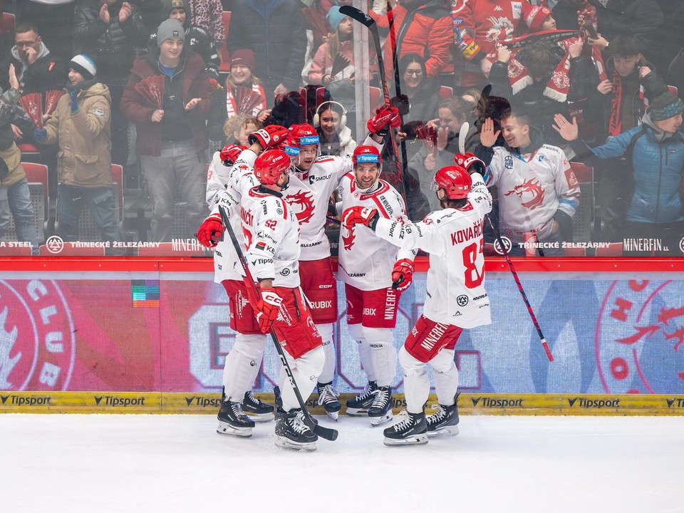 Gólová radosť hráčov Třinca