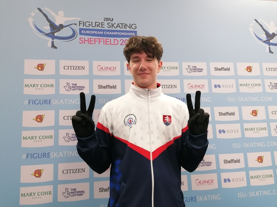 Adam Hagara po krátkom programe v Sheffielde.