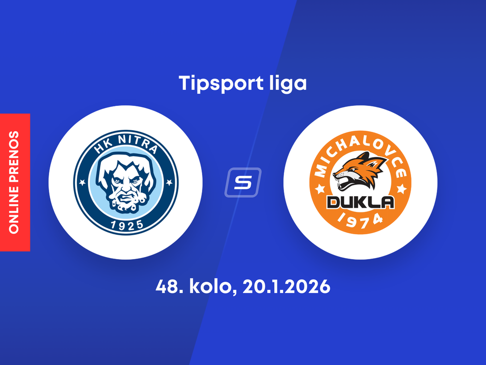 HK Nitra - HK Dukla Michalovce: ONLINE prenos zo zápasu 48. kola Tipsport ligy.