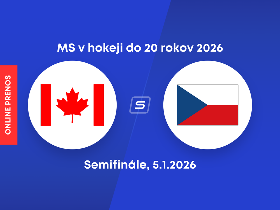 Kanada - Česko, ONLINE prenos zo semifinále MS v hokeji do 20 rokov 2026 (U20).