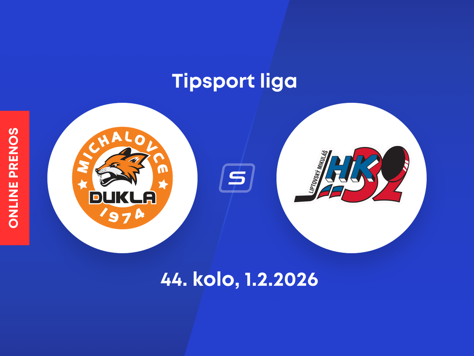 HK Dukla Michalovce - Hk 32 Liptovský Mikuláš: ONLINE prenos zo zápasu 44. kola Tipsport ligy.