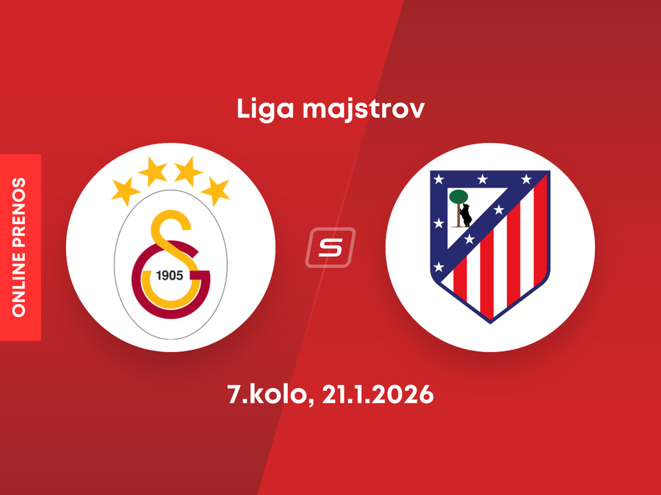 Galatasaray SK - Atlético Madrid: ONLINE prenos zo zápasu 7. kola ligovej fázy Ligy majstrov. 