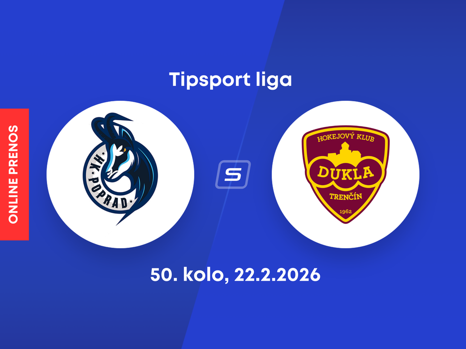 HK Poprad - HK Dukla Trenčín: ONLINE prenos zo zápasu 50. kola Tipsport ligy.