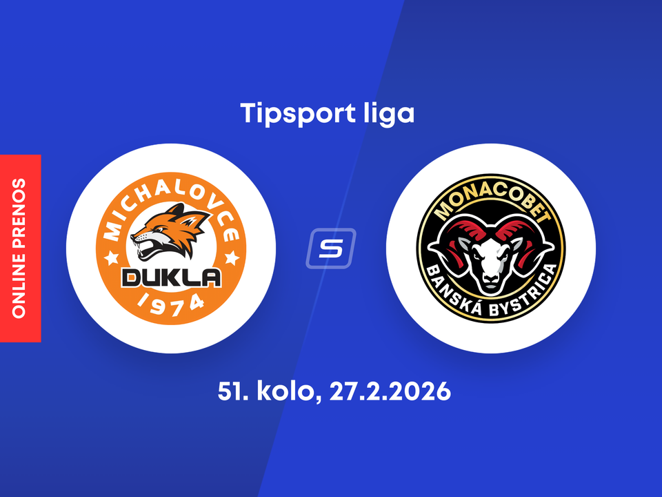 HK Dukla Michalovce - HC MONACObet Banská Bystrica: ONLINE prenos zo zápasu 51. kola Tipsport ligy.