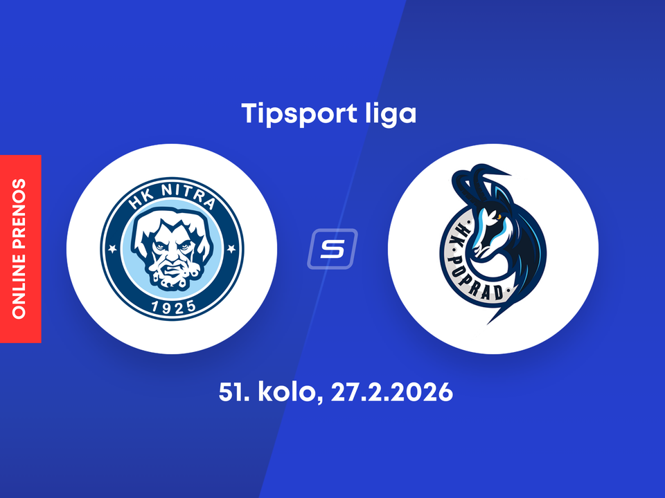 HK Nitra - HK Poprad: ONLINE prenos zo zápasu 51. kola Tipsport ligy.