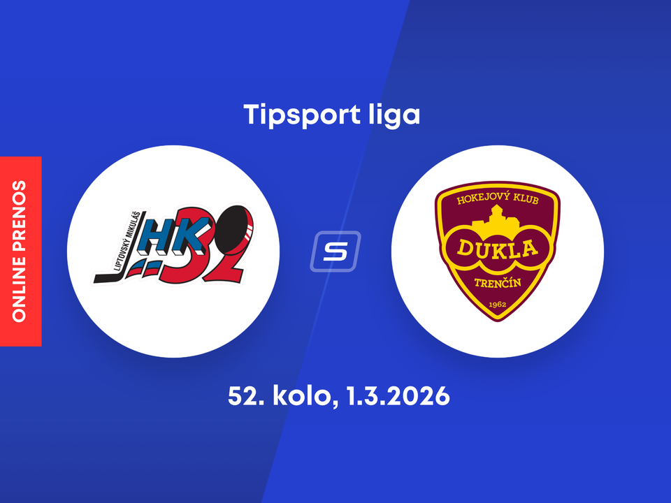 Hk 32 Liptovský Mikuláš - HK Dukla Trenčín: ONLINE prenos zo zápasu 52. kola Tipsport ligy.