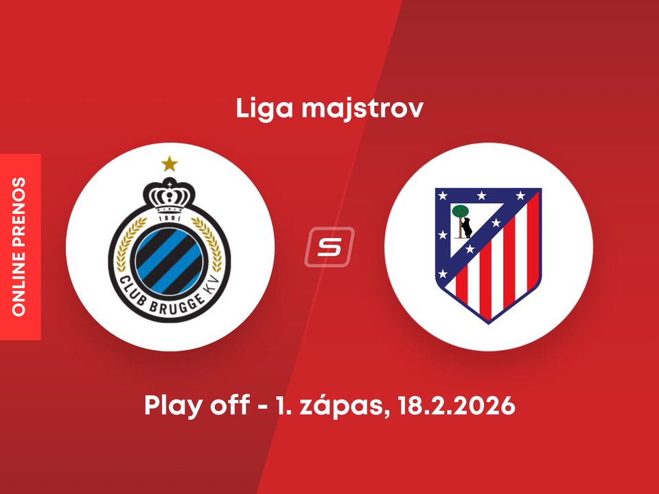 Club Bruggy KV - Atlético Madrid: ONLINE prenos zo zápasu play off Ligy majstrov. 