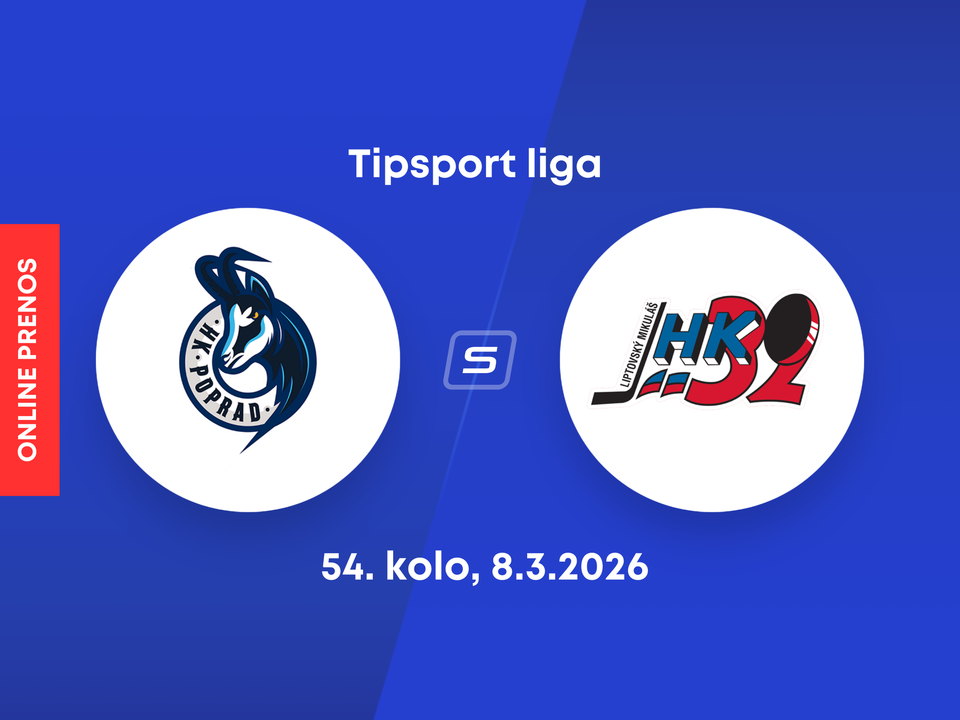 HK Poprad - Hk 32 Liptovský Mikuláš: ONLINE prenos zo zápasu 54. kola Tipsport ligy.