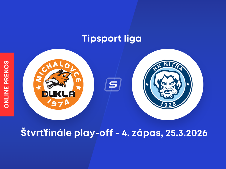 HK Dukla Michalovce - HK Nitra: ONLINE prenos zo 4. zápasu štvrťfinále play-off Tipsport ligy.