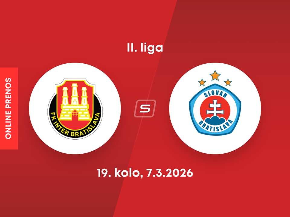 FK Inter Bratislava - ŠK Slovan Bratislava B: ONLINE prenos zo zápasu 19. kola II. ligy.