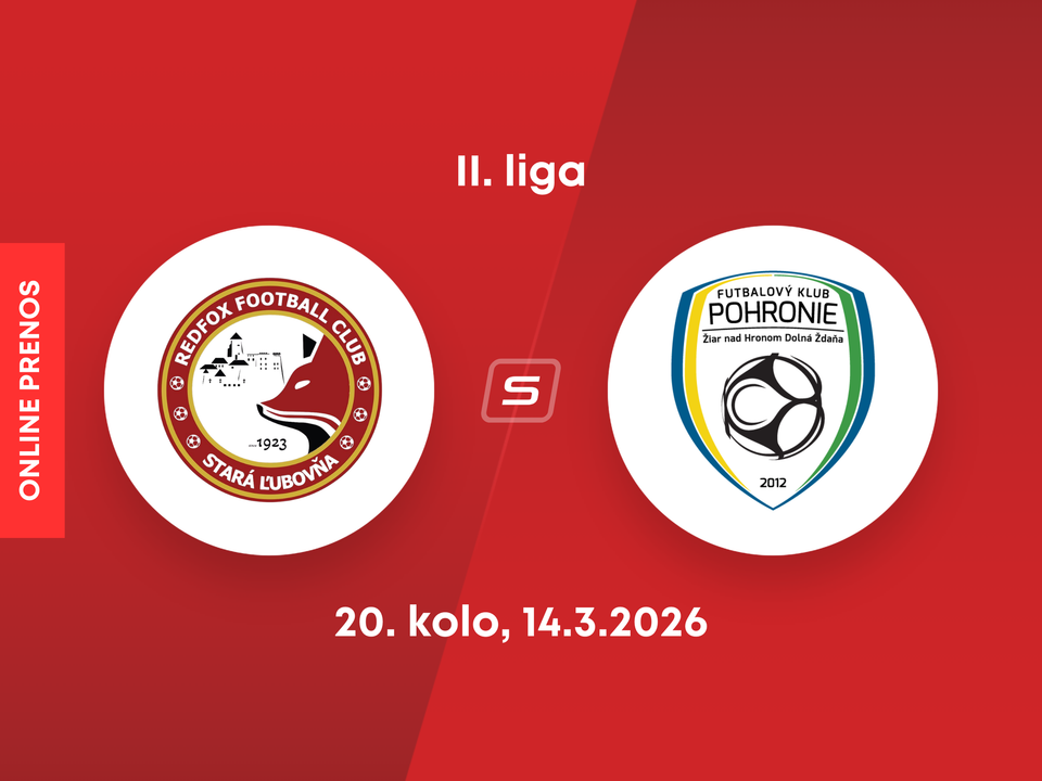 Stará Ľubovňa Redfox Football Club - FK Pohronie: ONLINE prenos zo zápasu 20. kola II. ligy.