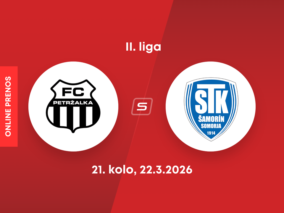 FC Petržalka - FC ŠTK 1914 Šamorín: ONLINE prenos zo zápasu 21. kola II. ligy.