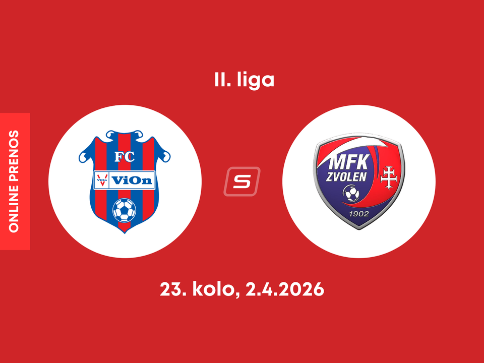 FC ViOn Zlaté Moravce - MFK Zvolen: ONLINE prenos zo zápasu 23. kola II. ligy.